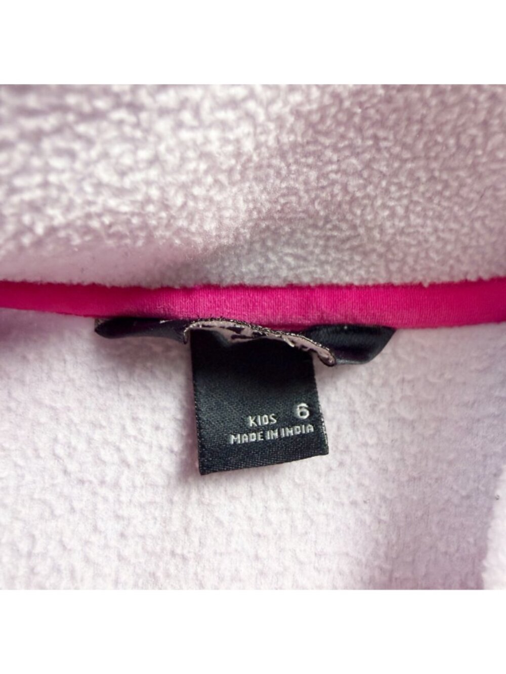 Eddie Bauer Kids Fleece Pullover Purple Pink Colorblock 6 - Picture 2 of 4